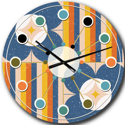 Horloge murale rétro Mid-Century