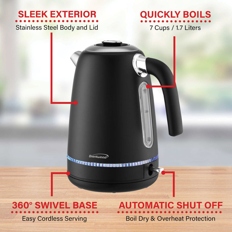 Brentwood 1.75 Quarts Electric Tea Kettle