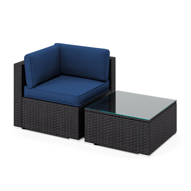 Chaise de patio avec coussins
