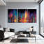 Cités et pays, ensemble de 3 reproductions d'art sur toile-250592457