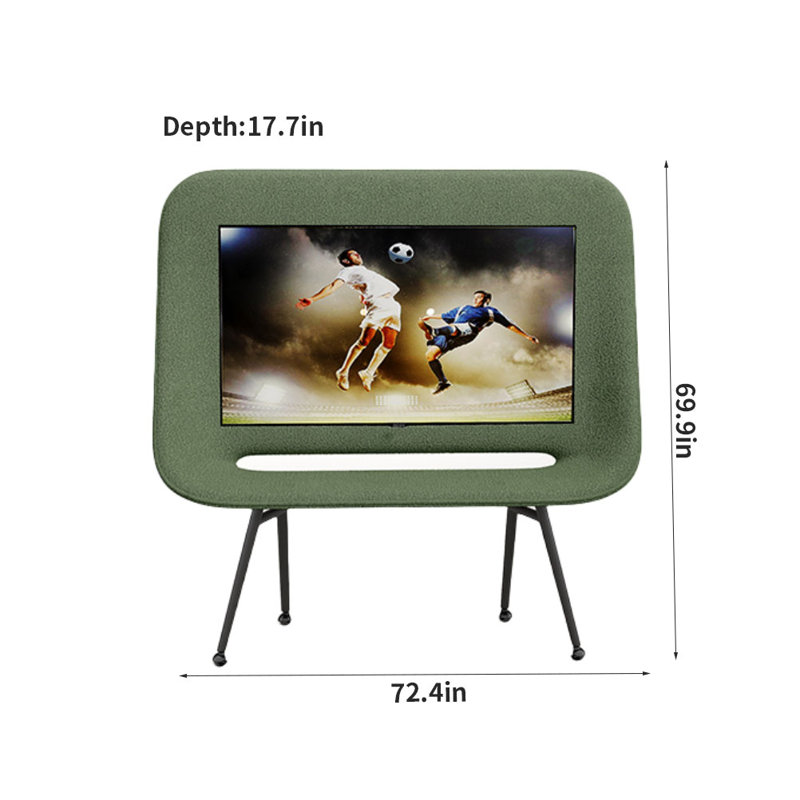 Meuble télé simple Creative, Vert, 69.9”H x 72.4”L x 17.7”W