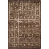 Tibetan Plum Pictogram Brown Area Rug