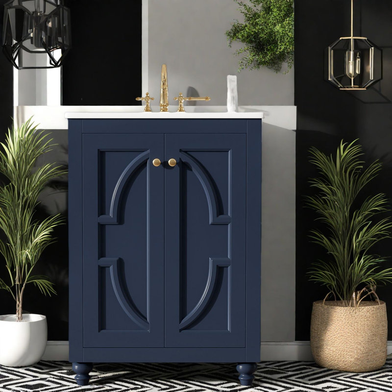 Meuble-lavabo moderne (doit inclure le meuble-lavabo et le lavabo) avec rangement