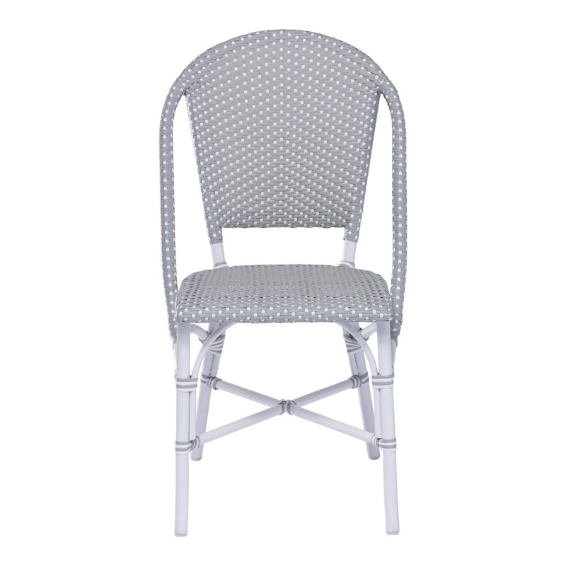 Chaise d'appoint Sofie, Gris à pois blancs