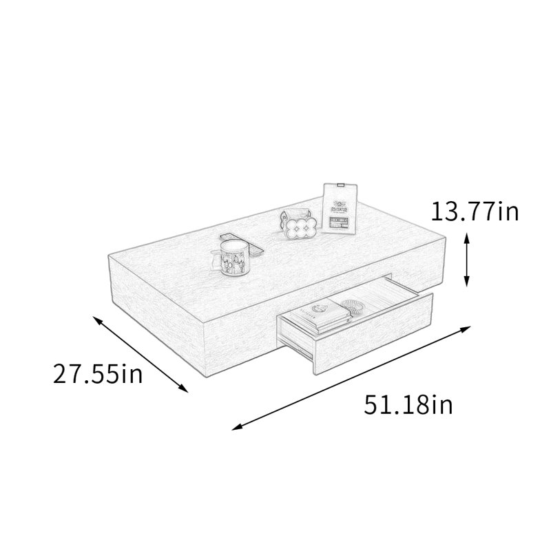 Wagram, H 13,77 po x L 51,18 po x l 27,55 po