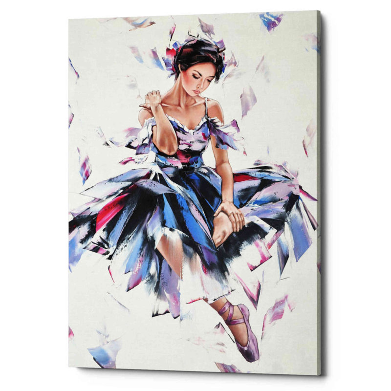 «Ballerina» par Alexander Gunin, art mural sur toile, H 18 po x l 12 po x P 0,75 po