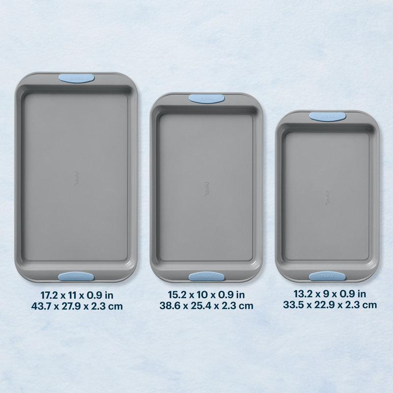 Pyrex Metal Bakeware 3-pc Cookie Sheet Set