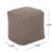 Amuleto Hand - Loomed Cotton Pouf, Dark Grey And Brown