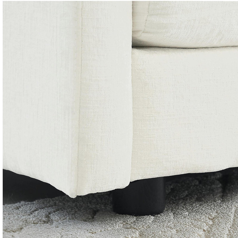 Fauteuil de lecture rembourré Comfy, Blanc