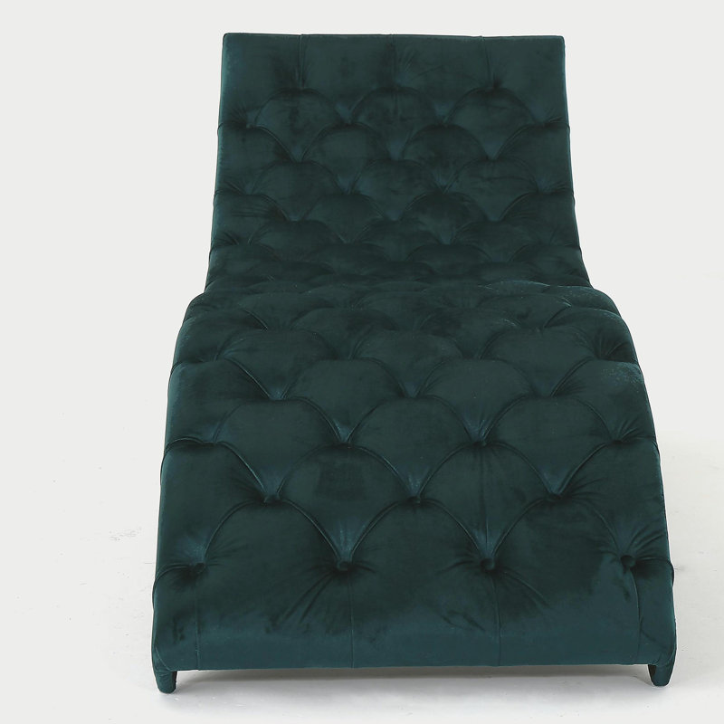 Chaise longue avec tissu en velours