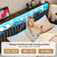  Tête de lit grand format avec rangement, hauteur réglable, tête de lit tapissier en velours avec lumières à DEL et station de charge, tête de lit autoportante moderne, assemblage facile, noir-984896306-984896310