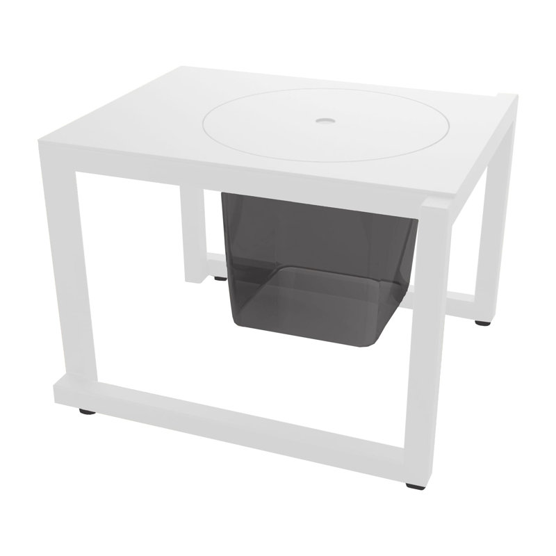 Milano Square Outdoor Side Table , 19.69'' in. W 17.72'' in. D, White