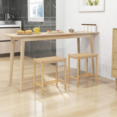 Bar Stool with Solid Wood Frame