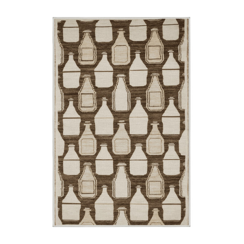  Tapis lavable à bouteilles de lait, Rectangle 4pi x 6 pi