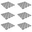 Deck Tiles - Paquet de 6 tuiles de patio emboîtables en polypropylène - Revêtement de sol extérieur résistant aux intempéries pour balcon, porche et garage par Pure Garden (gris)