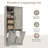Bathroom Storage Cabinet With Adjustable Shelf, Freestanding Cabinet With Tilt-Out Laundry Hamper-291262056
