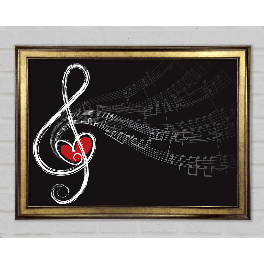 For The Love Of Music - Einzelne Bilderrahmen Kunstdrucke