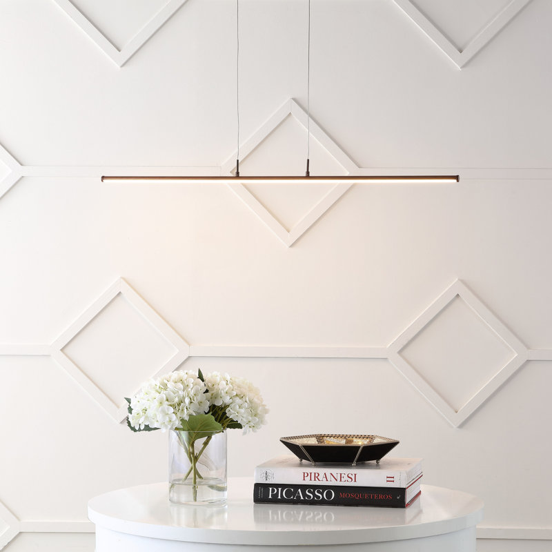 Denison 1 - Light LED Kitchen Island Pendant, Dark Brown