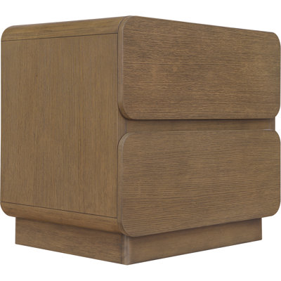 Adagio Brown Solid Wood And Oak Veneer Nightstand