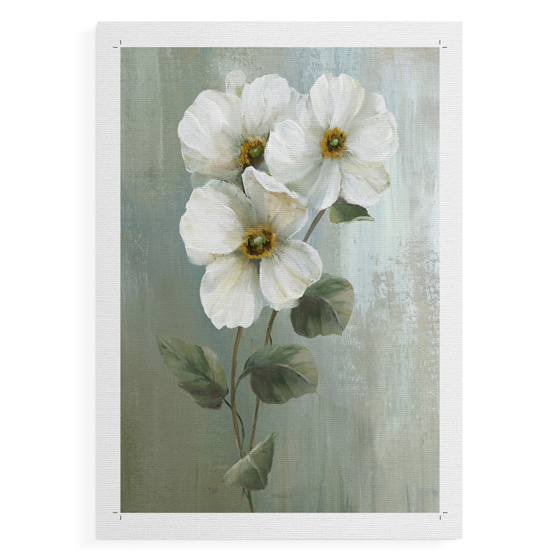«White Fancy I» - Impression sur toile seulement - non encadrée, H 18 po x l 12 po
