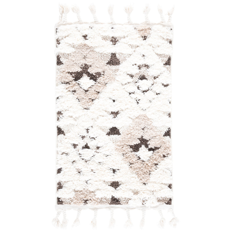 ImraanMoroccan Tassel Shag Performance Geometric Rug, Rectangle 2' x 3'