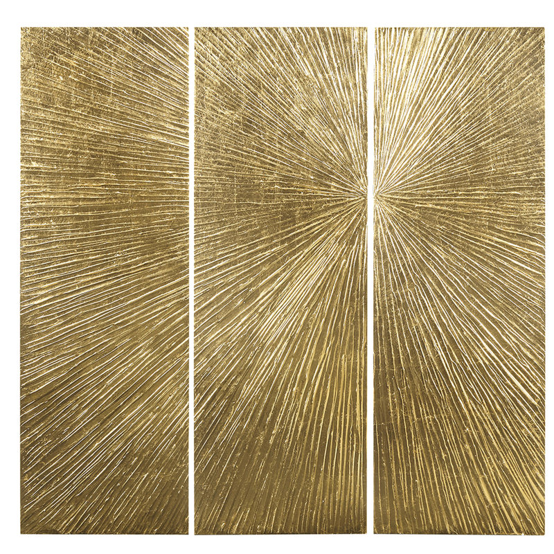 Art mural dimensionnel en résine peint à la main - moderne avec éclat doré métallique, splendeur d'intérieur 3, œuvre d'art décorative