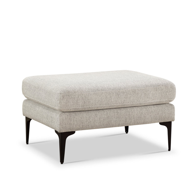 Repose-pieds en tissu, Crème 100% polyester