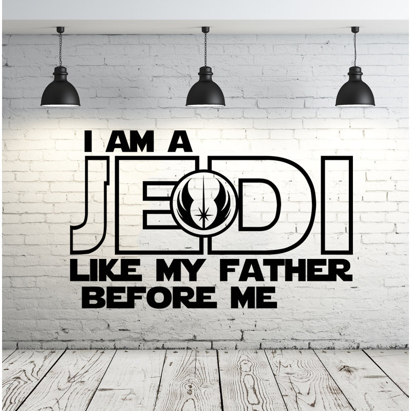 Décalcomanie murale « i is a jedi, like my père before me », Gris
