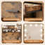 Coiffeuse en bois manufacturé avec miroir à DEL et tablettes de rangement -1624756677