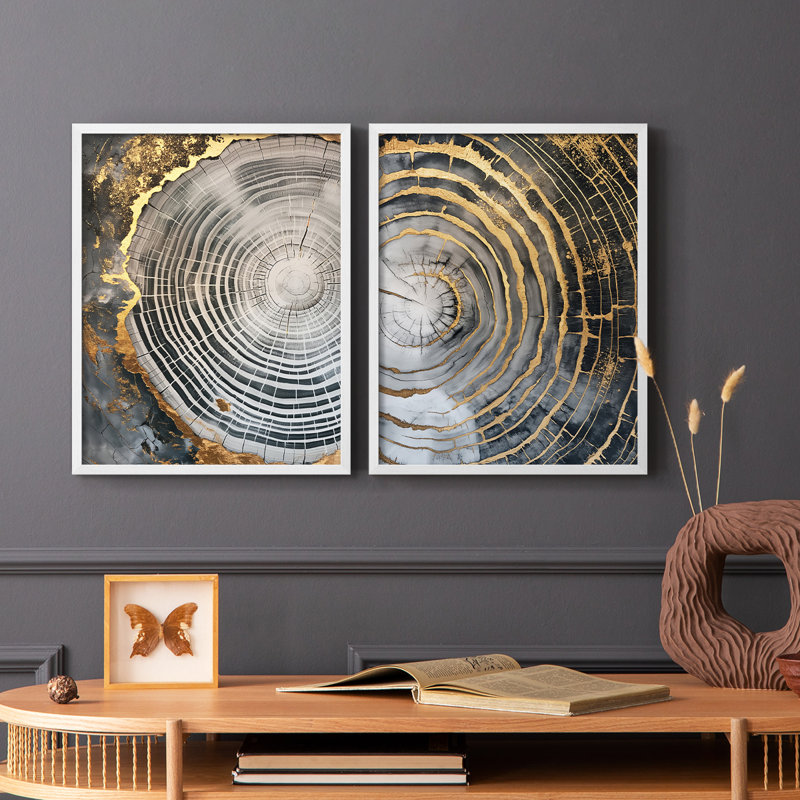ABSTRACT Series CCL III - Reproduction encadrée de qualité supérieure - prête à être accrochée - aucun clou requis - aucun clou requis