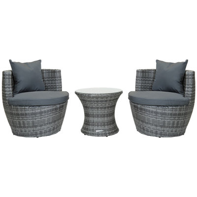 Millste 2 Seater Rattan Conversation Set