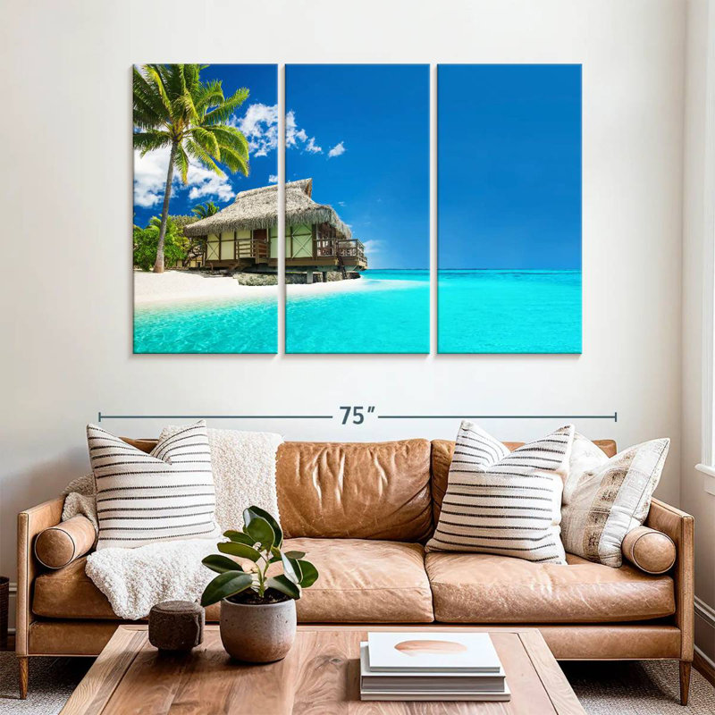 Plage tropicale Gillard Tahiti, H 42 po x l 65 po