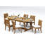 9 Pcs Grade-A Teak Wood Dining Set: 94" Mas Oval Trestle Leg Table And 8 Giva Armless Chairs #11GV2300-1274157406