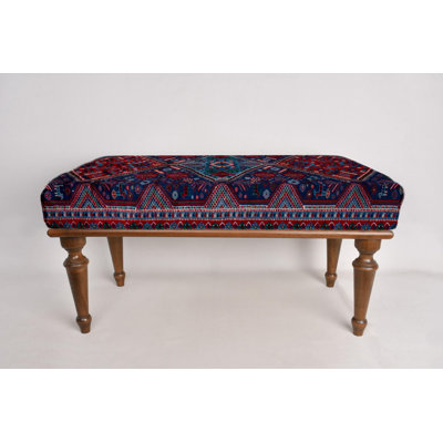Footstool Bench, Hallway Bench, Ottoman Bench, Upholstered Bench, Turkish Rug Bench, Kilim Bench, Home Decor Bench, Handmade Bench