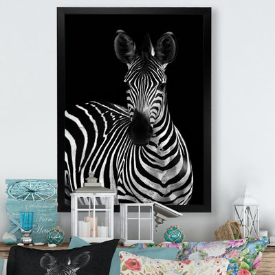 Zebra In Black And White II " Zebra In Black And White II "
