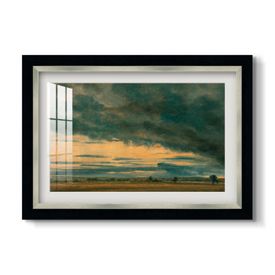 Cloud Study by John Constable - Matted and Framed Under Acrylic Glass, Large Living Room Wall Art