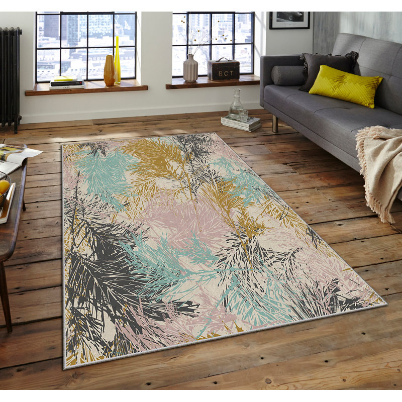 Tapis luxueux, 100% polyester, 5,9 x 9,2 pieds | Poids de 740 g / m², tissu en velours facile à nettoyer, tissu velours facile à nettoyer, hauteur des poils de 0,08 po | Lavable à la machine, parfait pour le salon et la chambre à coucher