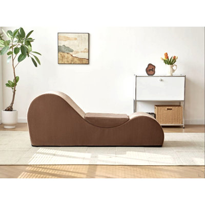 Chaise longue Solace, conception ergonomique avec noyau en mousse haute densité à la fois doux et ferme, housse amovible lavable à la machine