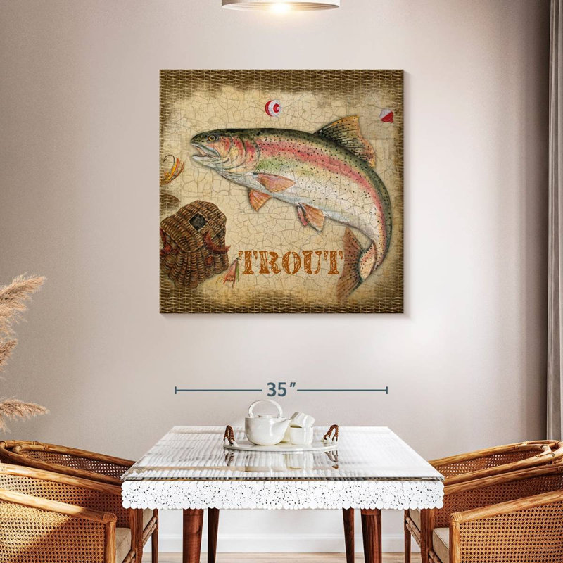 Senne Trout Catch, 39" H x 39" W