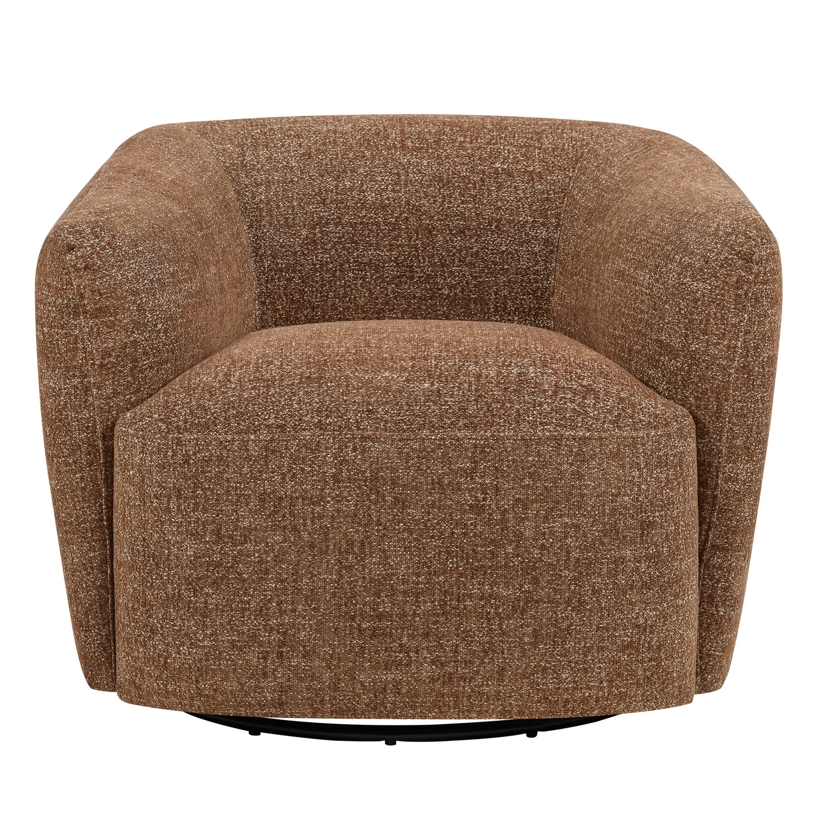 Jeremiah Pine Swivel Armchair, Magnolia Camel Tweed