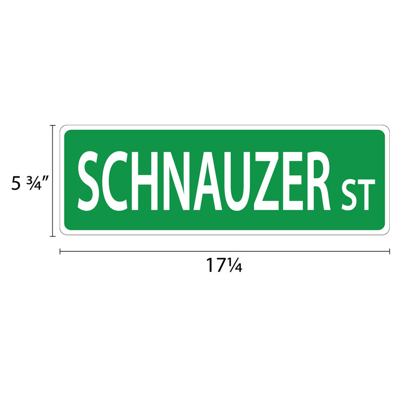 Plaque de rue Schnauzer