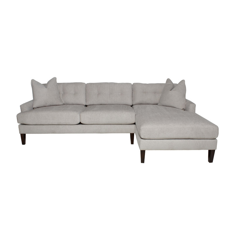 Canapé modulaire de coin 108,5 po, Beige / gris, Face à la droite