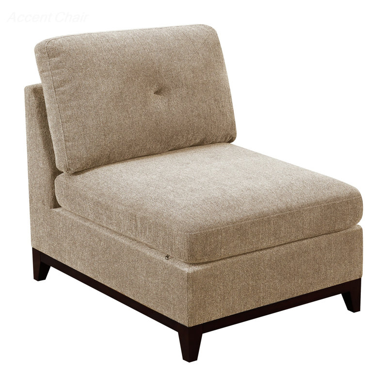 Sebella Upholstered Slipper Chair, Camel Chenille