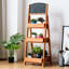 Panneau de porte-plante en bois avec tableau noir Droz