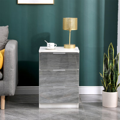 Attiana 40cm W Manufactured Wood Bedside Table