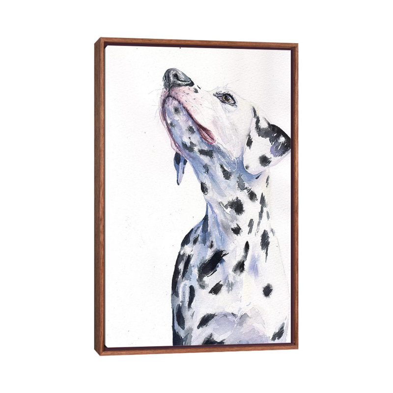 Décoration murale pour enfants dalmatien, H 26 po x l 18 po x 1,5 po, Toile classique avec cadre brun