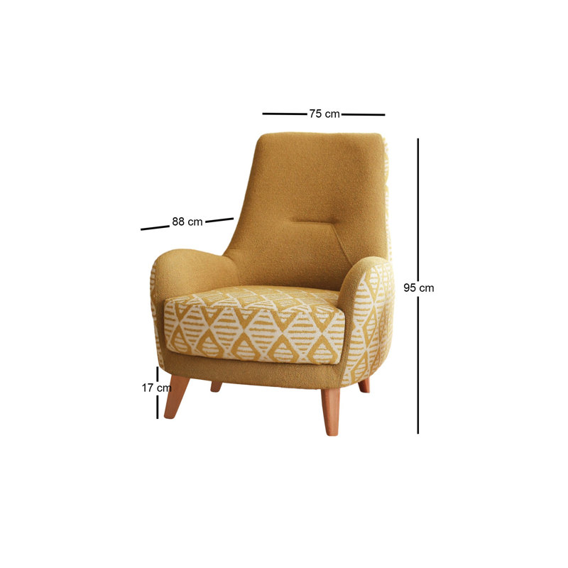 Bina Upholstered Wingback Chair