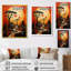 Paysage africain, paysage doré doré, paysage abstrait, salon-779486251-779486252