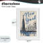 «Blue and Beige New York», reproduction sous verre encadrée, design par Annabelle Hall-358021396-358021392