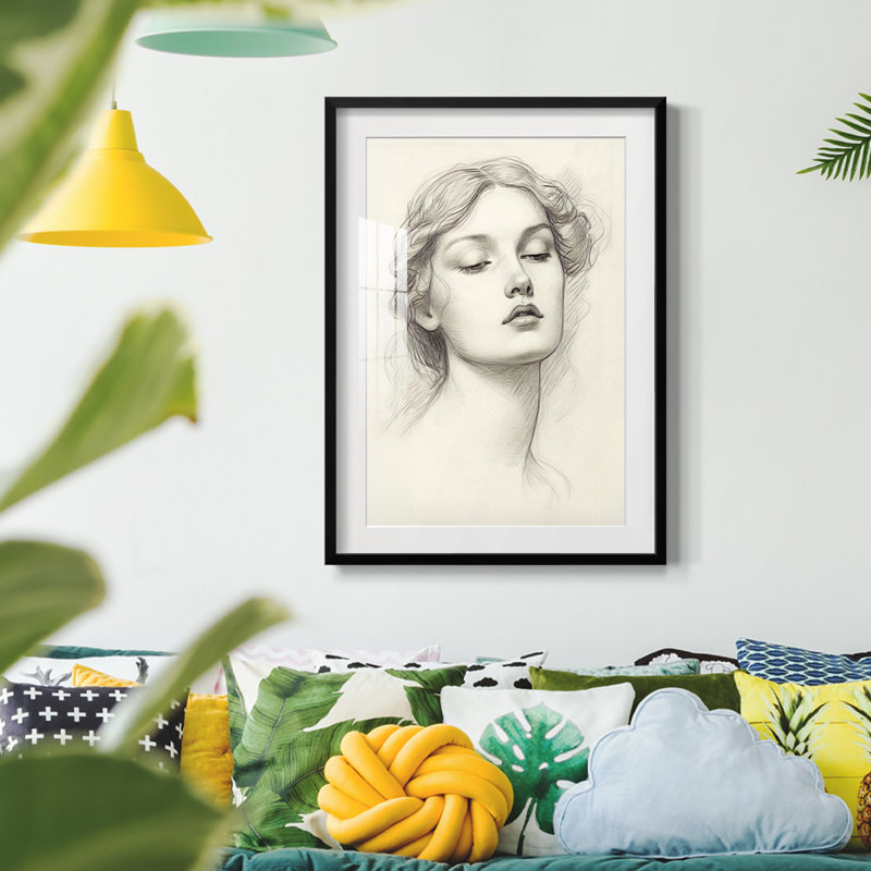 Vintage Sketch V -Framed Print
